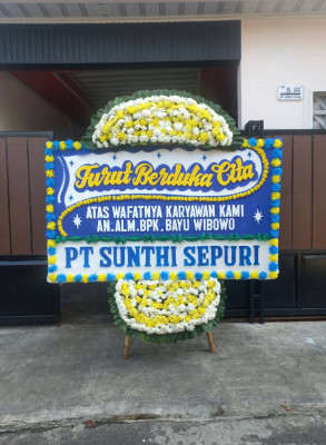 Papan Bunga Duka di Wahyuharjo