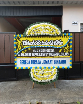 Papan Bunga Duka di Wahyuharjo